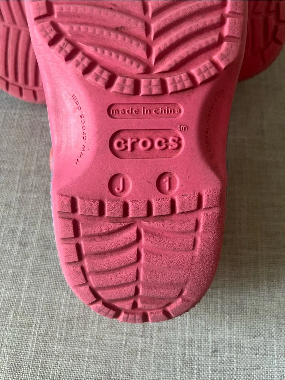 CROCS Classic kids orange/Pink/Blue Slip-On mule Clogs w/strap, kid size 1